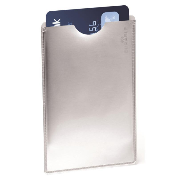 Чехол для кредитной карты/пропуска с защитой RFID 61х90 мм без крепления Durable (10 штук в упаковке)
