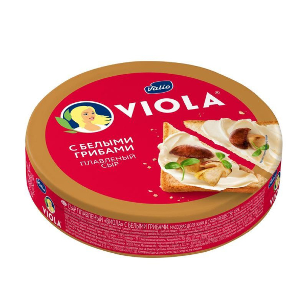 Сыр плавленый Viola с белыми грибами порционный 130 г