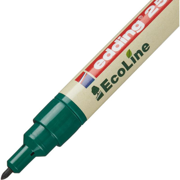 Маркер перманентный Edding EcoLine 25/4 зеленый (толщина линии 1 мм) круглый наконечник