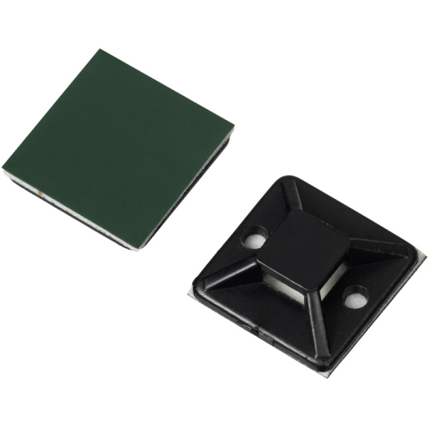 Площадка для стяжки (хомута) BigTech чёрная 20 штук в упаковке  (BT-CTP-20-20-B) Площадка для стяжки (хомута) BigTech чёрная 20 штук в упаковке  (BT-CTP-20-20-B)