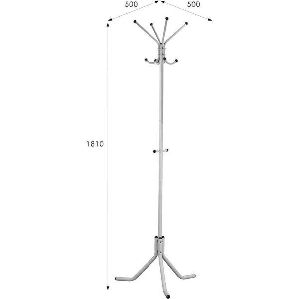 Вешалка напольная (стойка) Пико-3 на 4 персоны (белый)