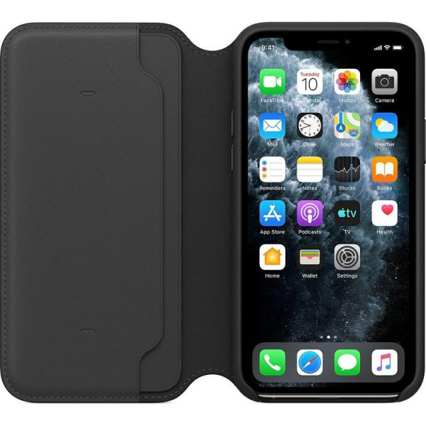 Чехол-книжка Apple Leather Folio для Apple iPhone 11 Pro черный   (MX062ZM/A)
