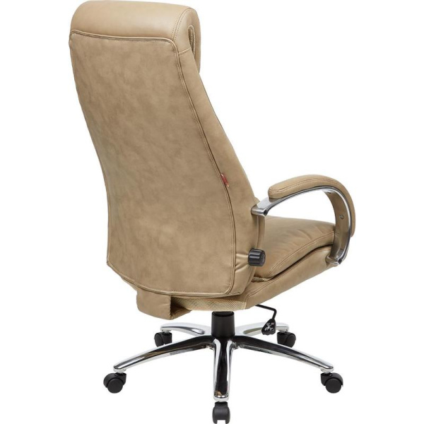 Кресло для руководителя Easy Chair 572 TR бежевое (рециклированная кожа, металл)