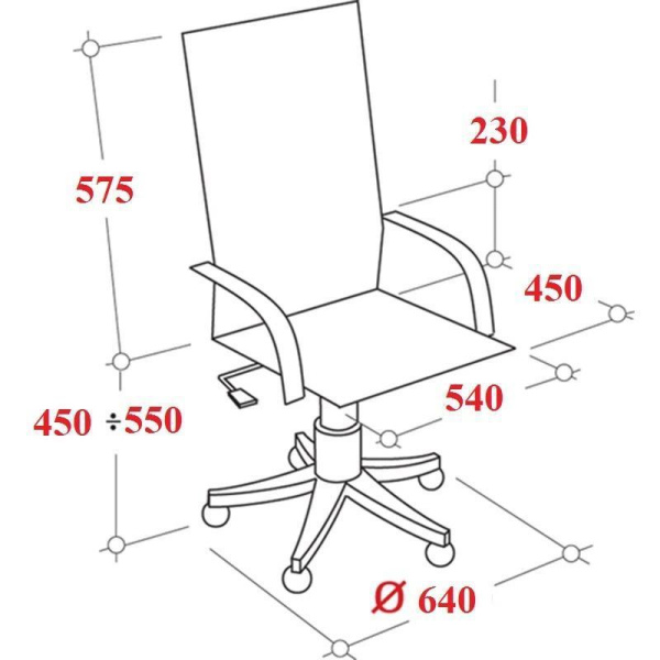 Кресло для руководителя Easy Chair 707 TPU черное (искусственная кожа, металл)