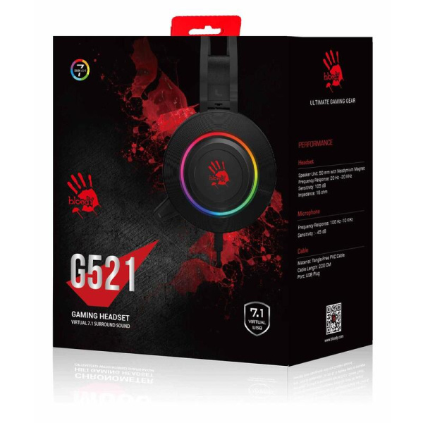 Гарнитура проводная A4Tech Bloody G521 (G521 (BLACK))