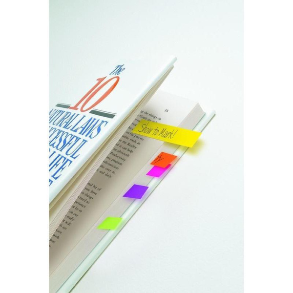 Клейкие закладки Post-it бумажные 3 цвета по 100 листов 22.2x73 мм