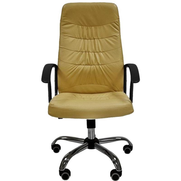 Кресло для руководителя РК 200 бежевое (искусственная кожа, металл)