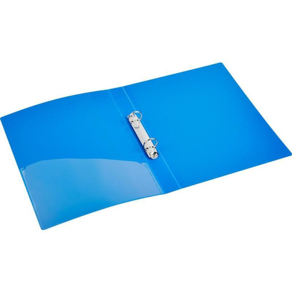 Папка на 2-х кольцах Attache пластиковая синяя корешок 32 мм
