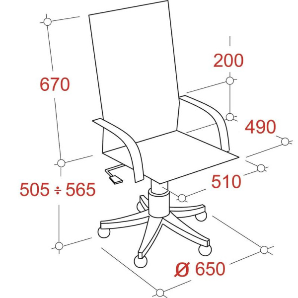 Кресло для руководителя Easy Chair 695 TPU черное (экокожа, пластик)