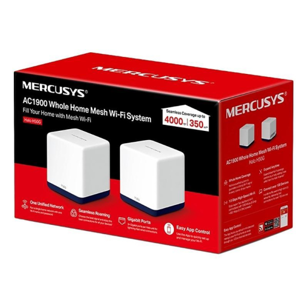 Wi-Fi mesh система Mercusys Halo H50G 2 штуки