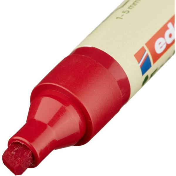 Маркер для бумаги для флипчартов Edding 32/2 Ecoline красный (толщина линии 1-5 мм) скошенный наконечник