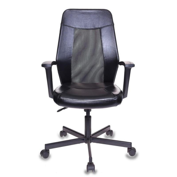Кресло офисное Easy Chair 225 черное (искусственная кожа/сетка, металл)