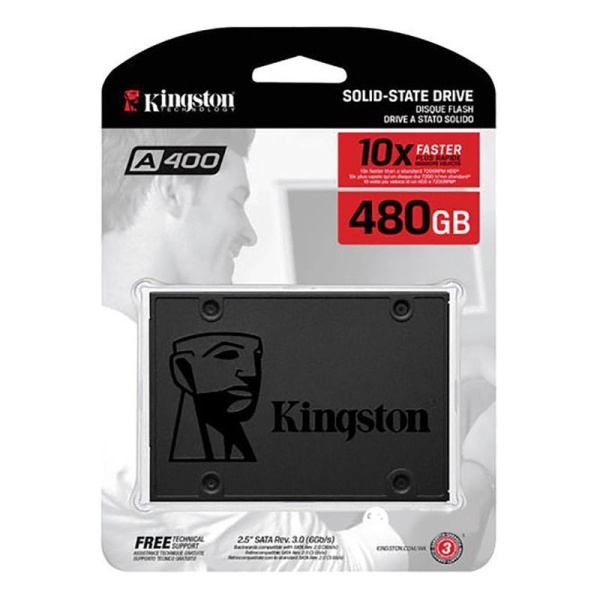 SSD накопитель Kingston 480 ГБ (SA400S37/480G)