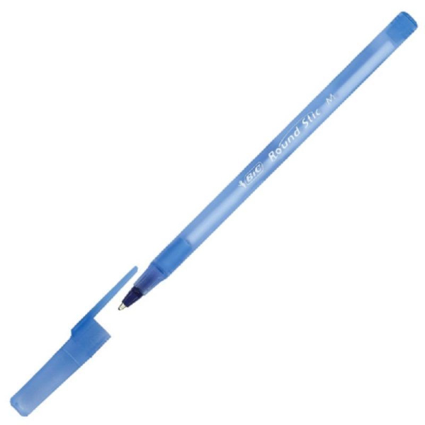 Ручка шариковая BIC Round Stic синяя (толщина линии 0.4 мм)