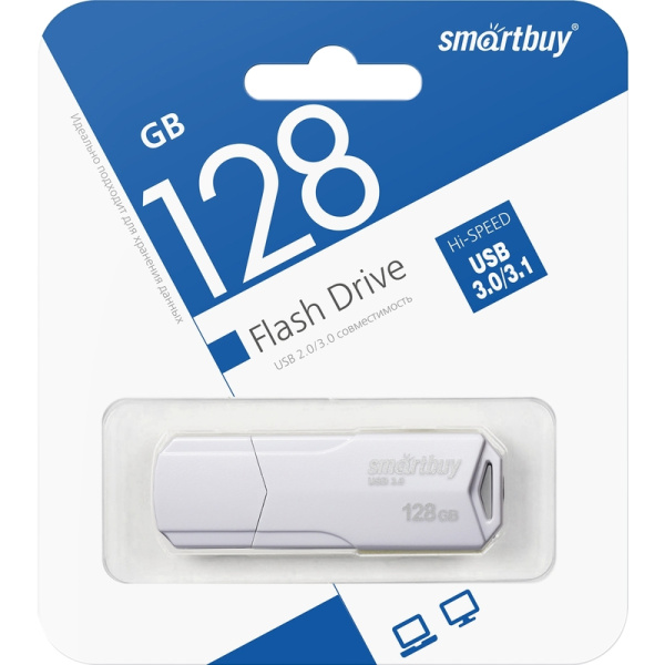 Флешка USB 3.0 128 ГБ Smartbuy Clue (SB128GBCLU-W3)