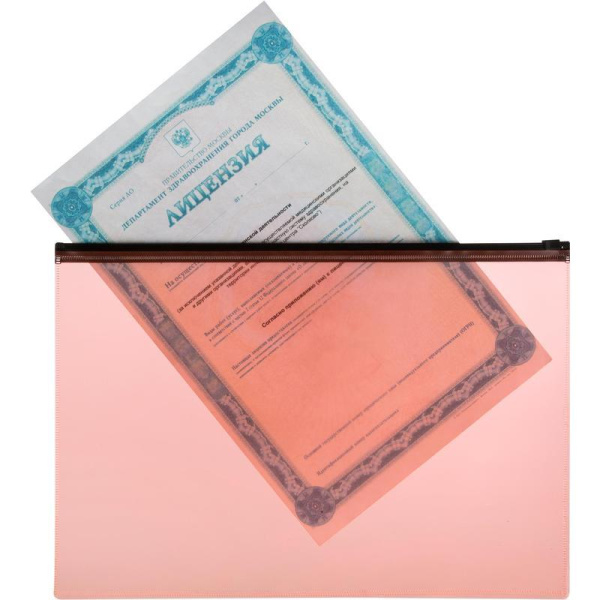 Папка-конверт на молнии Attache Neon А4 150 мкм (8 штук в упаковке)