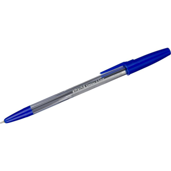 Ручка шариковая неавтоматическая Attache Simplex синяя (толщина линии  0.3 мм)