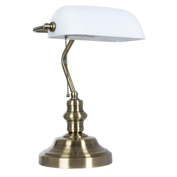 Светильник настольный Arte Lamp Banker A2493LT-1AB белый