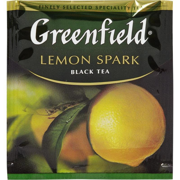 Чай Greenfield Lemon Spark черный с лимоном 25 пакетиков