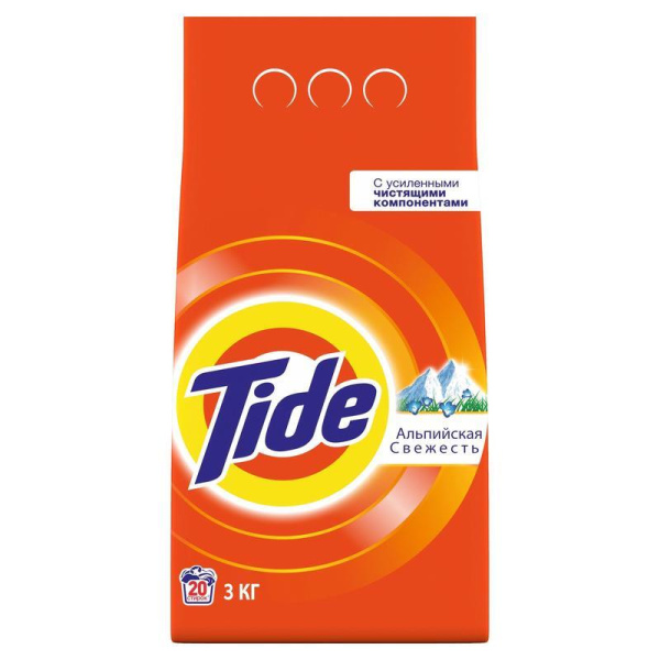 Стиральный порошок Tide для цветного и белого белья (отдушки в ассортименте, 3 кг)