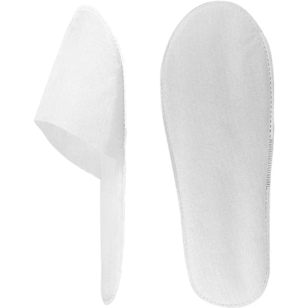 Тапочки одноразовые Спанпро ПЛ-2 спанбонд закрытый мыс подошва 4 мм  белые (100 пар в упаковке) Тапочки одноразовые Спанпро ПЛ-2 спанбонд закрытый мыс подошва 4 мм  белые (100 пар в упаковке)