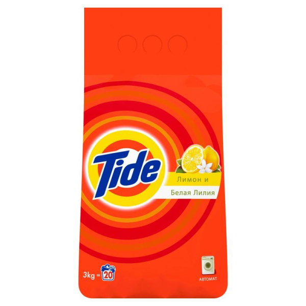 Стиральный порошок Tide для цветного и белого белья (отдушки в ассортименте, 3 кг)