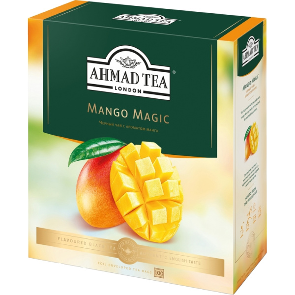 Чай черный Ahmad Tea Mango Magic 100 пакетиков (манго)