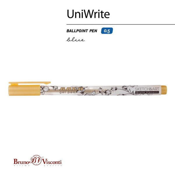 Ручка гелевая Sketch&Art UniWrite.Gold золотая (толщина линии 0.8  мм) (20-0312/02)