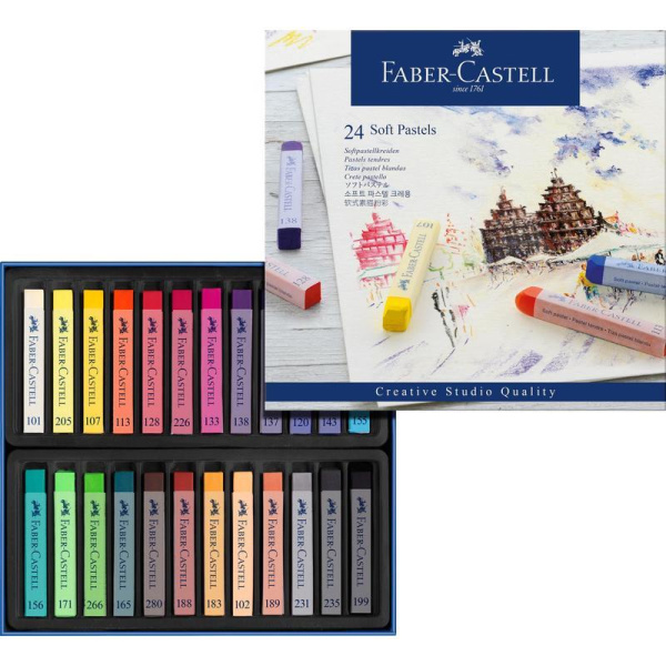 Пастель Faber-Castell Soft pastels сухая 24 цвета