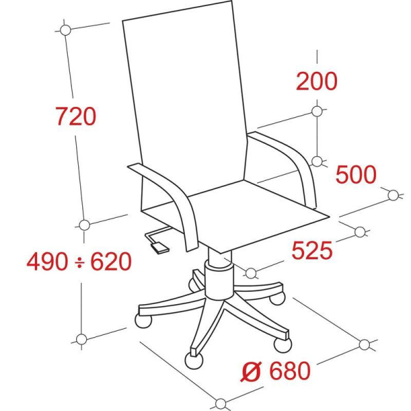 Кресло для руководителя Chairman 727 бордовое (ткань/пластик)