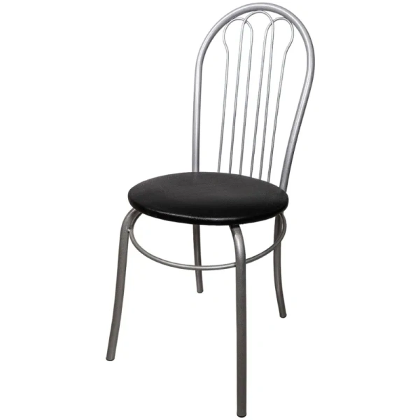 Стул обеденный Тюльпан чёрный (искусственная кожа, металл) Стул обеденный Тюльпан чёрный (искусственная кожа, металл)