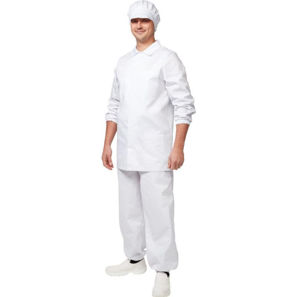 Куртка для пищевого производства мужская у17-КУ белая (размер 48-50 рост 170-176)