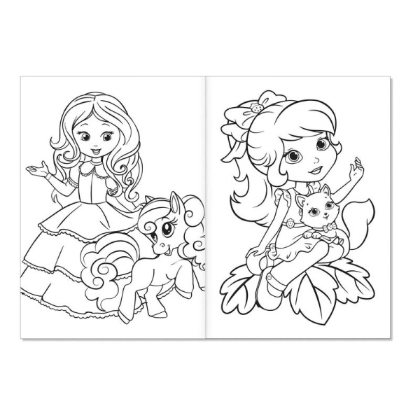 Раскраска БУКВА-ЛЕНД для маленьких принцесс 8 штук