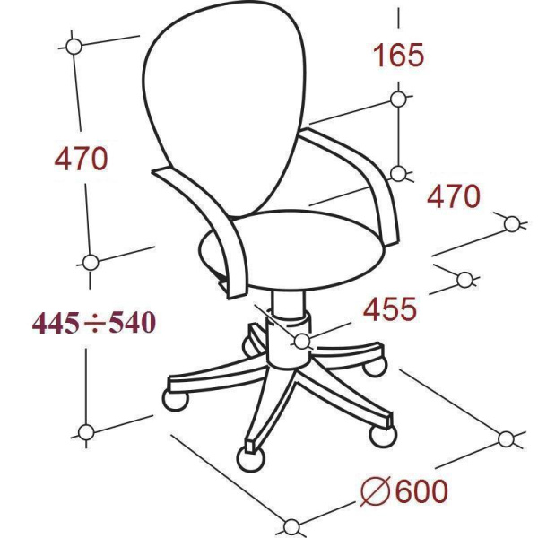 Кресло офисное Easy Chair 304 черное (ткань/сетка/металл)