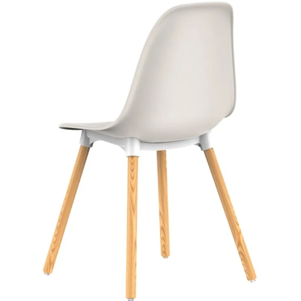 Стул обеденный Brava светло-бежевый (пластик, массив дерева) Стул обеденный Brava светло-бежевый (пластик, массив дерева)