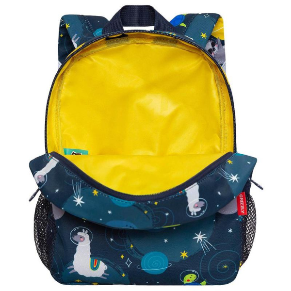 Рюкзак дошкольный Grizzly Звери в космосе синий (RK-277-5)