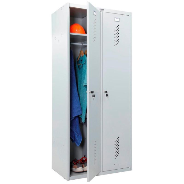 Шкаф для одежды металлический Практик Стандарт LS-21-80 2 отделения