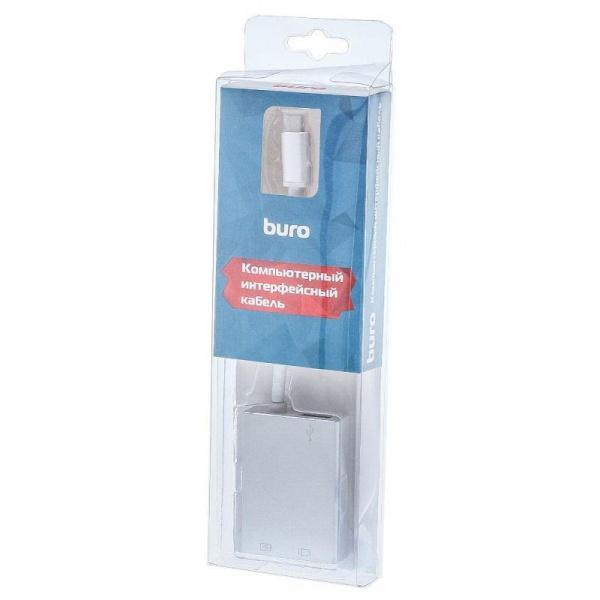 Переходник Buro BHP USB Type-C - USB - mini DisplayPort 0.1 метра  (488059)