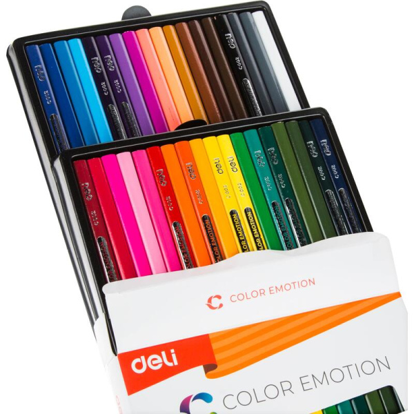 Карандаши цветные Deli Color Emotion 36 цветов трехгранные (EC00230)