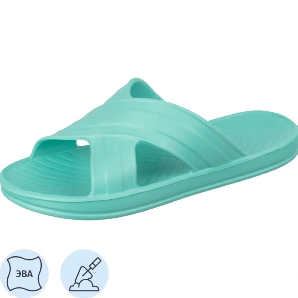 Тапочки резиновые (сланцы) женские Evart Немо ЭВА голубые (размер 38) Тапочки резиновые (сланцы) женские Evart Немо ЭВА голубые (размер 38)