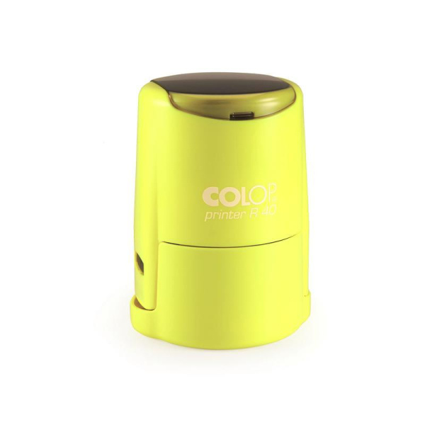 Оснастка для печати круглая Colop Printer R40 Neon 40 мм с крышкой желтая