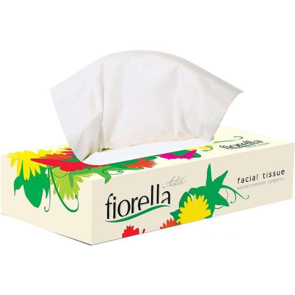 Салфетки косметические Aster Fiorella 2-слойные (100 штук в упаковке)