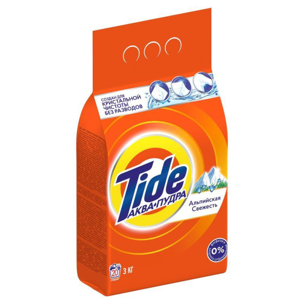 Стиральный порошок Tide для цветного и белого белья (отдушки в ассортименте, 3 кг)