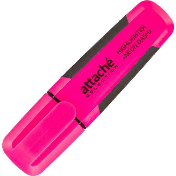 Текстовыделитель Attache Selection Neon Dash розовый (толщина линии 1-5  мм)