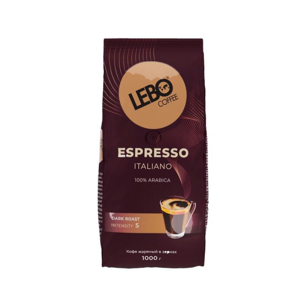 Кофе в зернах Lebo Espresso Italiano арабика 1 кг