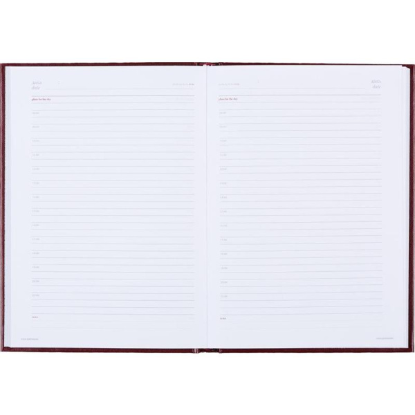 Ежедневник недатированный Attache Ideal балакрон А5 136 листов бордовый  (145x205 мм)