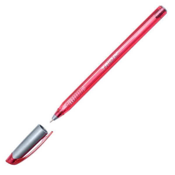 Ручка шариковая неавтоматическая масляная Unimax Trio DC tinted красная (толщина линии 0.5 мм)
