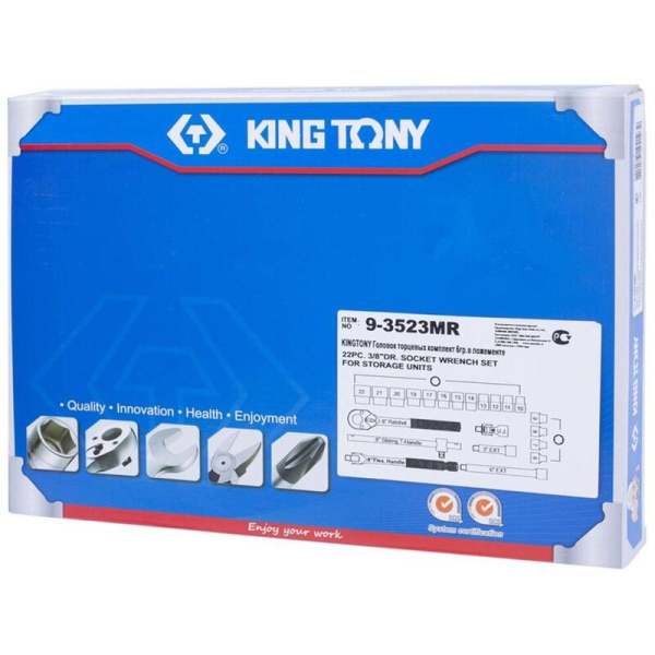 Набор головок King Tony 3/8" 23 предмета (9-3523MR)