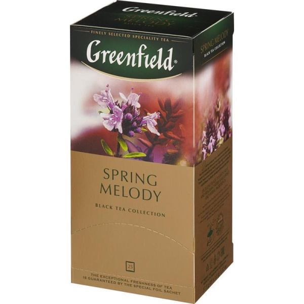 Чай Greenfield Spring Melody черный с чабрецом 25 пакетиков