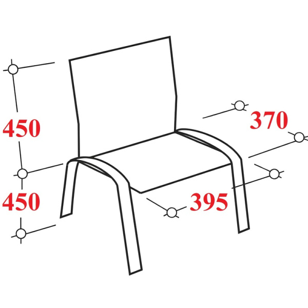 Стул офисный Easy Chair черный (ткань, металл)